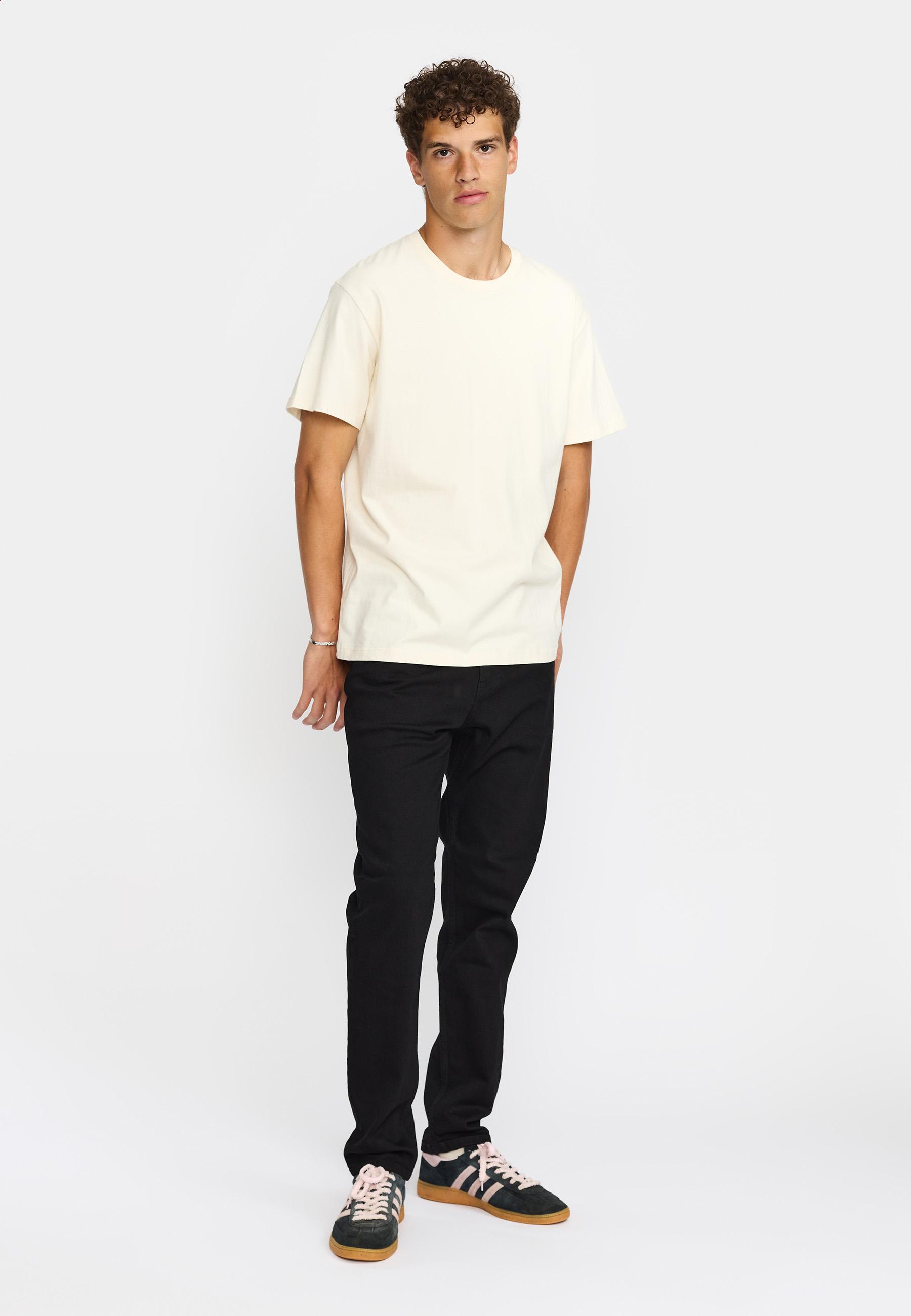 Revolution Offwhite Loose T-Shirt Herren kastanienbraun naturweiss